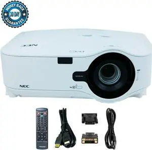 NEC NP1200 3LCD Projector 3700 ANSI XGA HD 1080i HDMI-adapter w/Remote bundle