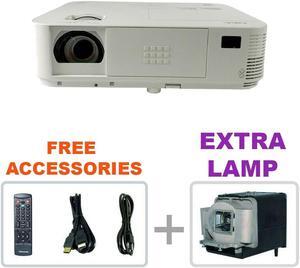 NEC M323X DLP HD Projector Home Theater For Home and Office Multipurpose Use with Accessories Bundle (Power Cable, HDMI Cable, Remote Control) + EXTRA LAMP