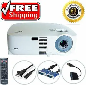 NEC VT580 3LCD Projector Portable HDMI-adapter HD 1080i Remote TeKswamp