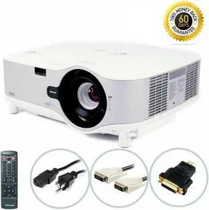 NEC NP3250W 3LCD Projector Wireless 4000 ANSI HD 1080i HDMI w/Adapter Remote