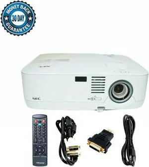 NEC NP410 3LCD Projector 2600 Lumens HDMI-adapter 1080i w/Remote bundle