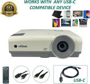 ViviTek D851 3D DLP Projector HDMI Professional Streaming Home Theater bundle New MacBook Mac USB-C Compatible