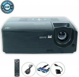 ViewSonic PJ557D DLP Projector 2300 ANSI HD 1080i HDMI-adapter w/Remote TeKswamp