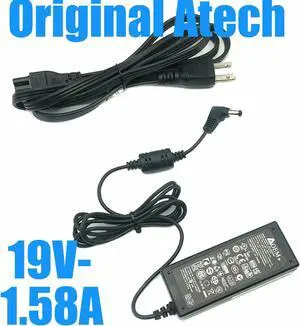 Genuine Atech OEM 19V 1.58A AC/DC Power Adapter A030119-T61 w/PC