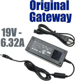 Genuine Gateway AC Adapter ADP-120ZB BB 19V 6.32A Laptop Charger 120W w/P.Cord