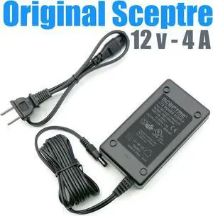 OEM Sceptre PS2D-1240APL05 Power Supply AC/DC Adapter PS01200400 12V 4A w/P.Cord