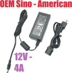 Genuine Sino-American SA150B-12V Switching Adapter 12V 4A W/Cord