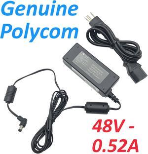 NEW OEM Polycom Power Supply 48V for VVX500 VVX411 VVX410 VVX311 VVX310 W/P.Cord