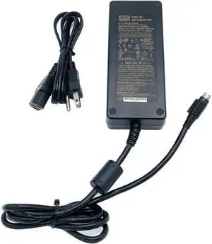 Genuine Mean Well GST160A20 4-Pin 20V 8A 160W AC/DC Switching Adapter w/P.Cord