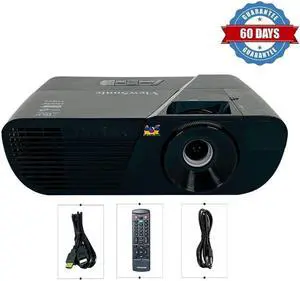 ViewSonic PJD6551W 3300 ANSI DLP Projector Portable for Conference Meeting Room 1080p HDMI w/Remote