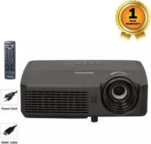 InFocus IN124 DLP Projector Portable HD 1080p 3D 3200 Lumens  with Accessories Bundle