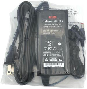 NEW Challenger PS-2.1-12-3DT1 Cable Sales Switching I.T.E Power Supply 12V 3A