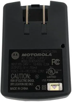 NEW Genuine Motorola DC4050US0302 USB Charger AC Adapter 5.1V 0.75A Black OEM NEW Genuine Motorola DC4050US0302 USB Charger AC Adapter 5.1V 0.75A Black OEM