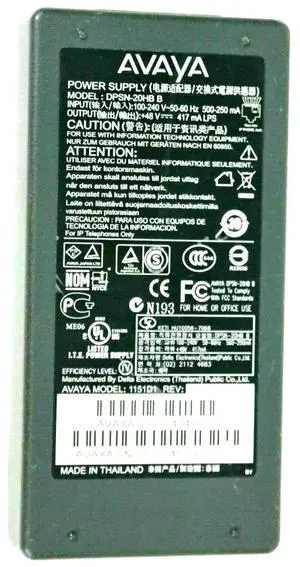 NEW Authentic Avaya AC Power Adapter PoE Injector For 4610SW 4620SW 9611G NEW Authentic Avaya AC Power Adapter PoE Injector For 4610SW 4620SW 9611G