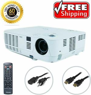 NEC NP-V260X DLP Projector V260X 2600 ANSI Lumens HD HDMI 1024 x 768  Home Theater Professional Streaming with Accessories bundle
