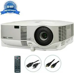 NEC NP905 3LCD Projector 3000 ANSI Lumens 1024 x 768 HDMI HD 1080p w/Remote Home Theater Professional Streaming with Accessories bundle