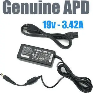 New Genuine APD AC Adapter 65W for Laptop Toshiba Satellite Pro M40X U400 A200 L300 L40 M70 L10 w/PC Original OEM