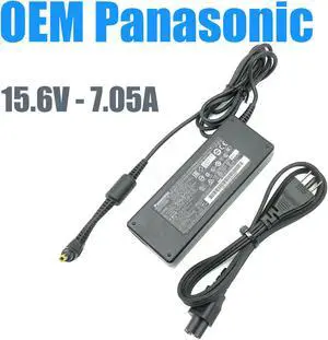 Genuine Panasonic AC Adapter 110W 15.6V 7.05A OEMCF-AA5713A for Toughbook Laptop CF-52 CF-52P CF-53 w/PC OEM Original