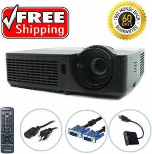InFocus IN114 DLP Projector 1080p HD HDMI Adapter 2700 ANSI Lumens 1024x768 w/Remote