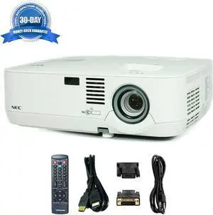 NEC NP510 3LCD Projector 3000 ANSI 1024 x 768 HD 1080i HDMI-adapter with Accessories