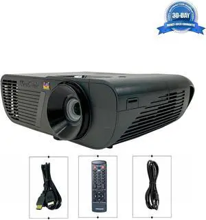 ViewSonic PJD6350 DLP Projector HD Short Throw Home Theater Portable 1080p Bright Full HD 3D Crestron School Church Woprship Bar Club 3300 Lumens LightStream XGA Networkable w/Remote