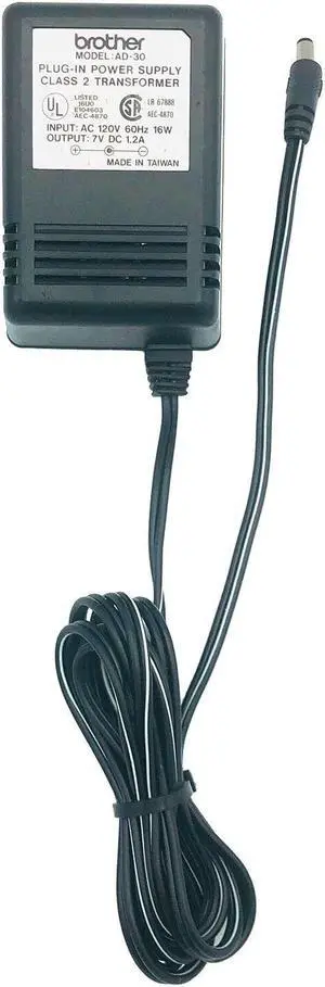 Genuine Brother AD-30 Class 2 Transformer 7V 1.2A Plug-In Power Supply
