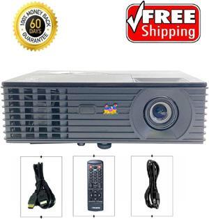ViewSonic PJD5134 DLP Projector SVGA Portable 3000 ANSI HDMI 1080p HD 3D with Accessories Bundle (Power Cable, HDMI Cable, Remote)