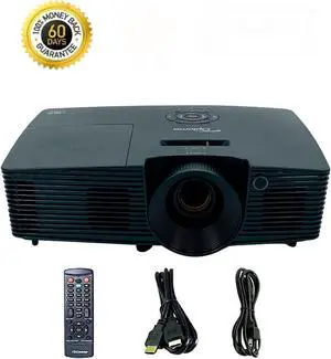 Optoma DAEWSGL W316 DLP Widescreen Projector Portable for Business Power Point Presentations 3400 Lumens 1080p Full HD 3D HDMI with Accessories Bundle (Power Cable, HDMI Cable, Remote)
