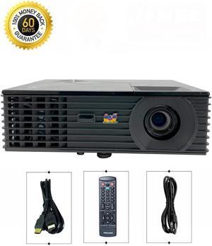 ViewSonic PJD5533w DLP Widescreen High Contrast Portable Projector WXGA 1080p Full HD 3D 2800 Lumens for Movie Lovers with Accessories Bundle (Power Cable, HDMI Cable, Remote)