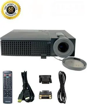 Dell 1609WX DLP Projector WXGA Portable 2500 Lumens HD 1080i HDMI Remote Bundle