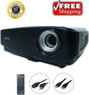 BenQ MX522 DLP Projector 3000 lumens Cinema HD 1080p 1024x768 HDMI 3D Home Theater Professional Streaming with Accessories bundle