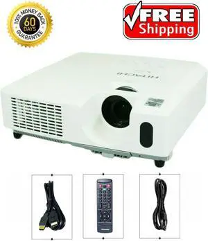 Hitachi CP-X2011N 3LCD Projector 2200 lumens HD 1080p HDMI 1024 x 768 w/Remote bundle