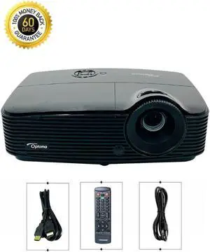 Optoma X313 DLP Projector Portable 3000 ANSI Home Theater Full HD 3D HDMI Bundle