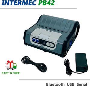 Intermec PB42 Mobile Thermal Receipt Printer Bluetooth USB Serial w/ AC Adapter