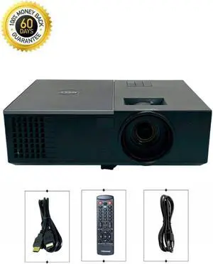 Dell 1550 DLP Projector 3800 ANSI HD 1080p PC 3D Ready LAN Crestron w/Bundle