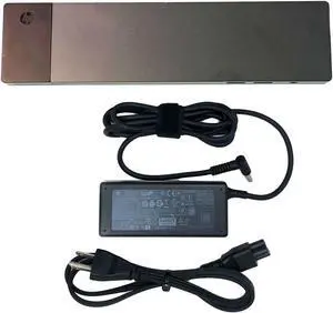 HP Elite ThunderBolt 3 USB 3.0 Dock Station Port Replicator HSTNN-CX01 841830-001 w/Adapter