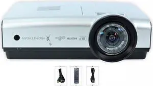 Promethean PRM-35 DLP Projector Short Throw LAN USB HD HDMI 1080i with Accessories Bundle