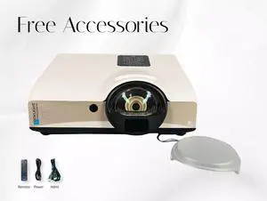 BoxLight P5 WX31NST 3LCD Projector WXGA Short Throw 3100 ANSI 1080i HDMI with Accessories Bundle