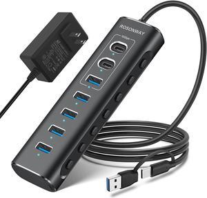 Acasis Multi USB 3.0 Hub 16 ports High Speed With ON OFF Switch Adapter  Splitter, AC-HS716 – ACASIS Electronics
