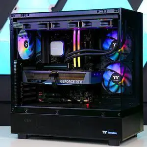 TECHNOID Glass Gaming PC - GeForce RTX 5070 Ti - Intel Core i7 14th Gen - 32GB DDR5 - 2TB SSD - Win 11 HOME - AI Ready - VR Compatible - Wifi Bluetooth