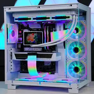 TECHNOID Frozen Gaming PC - RTX 5070 Ti - AMD Ryzen 7 9800X3D - 32GB DDR5 - 2TB SSD - Win 11 HOME - AI Ready - 850w 80 Plus Gold PSU - VR Compatible - White