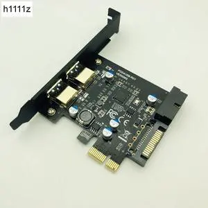 Super Speed USB 3.0 PCI-E 2 Port PCI Express Expansion Card 19-Pin Power Connector for Desktops PC PCI Express USB 3.0 Cards