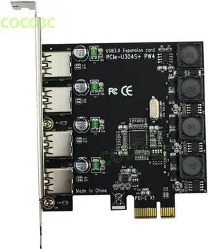 Superspeed 5Gbps 4 ports USB 3.0 PCI-e Controller Card PCI Express to USB3.0 Converter Adapter