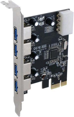 Superspeed 5Gbps 4 ports USB 3.0 PCI-e Control Card PCI Express to USB3.0 Converter Adapter