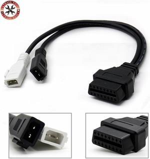 VAG Adapter For AUDI 2X2 OBD1 OBD2 Car Diagnostic Cable 2P+2P Fits Audi 2X2Pin to OBD2 16Pin Female Connector COM VW Skoda