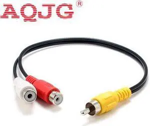 RCA male to 2 RCA female audio video Y cable for Audio Split  RCA spliter