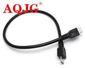 1pc Micro USB 2.0 B Male To Micro 5 Pin Male Data Sync Charge Adapter Cable Cord 1FT