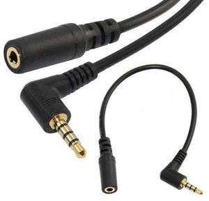 20cm DC Audio Stereo 3.5mm Male to Right Angle Female M/F Plug Adapter Converter