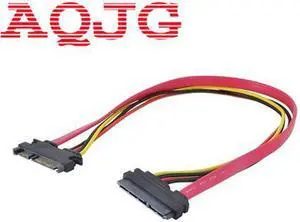 SATA Extender Cable 22Pin Male to Female 7+15 Pin Serial ATA SATA Data Power Combo Extension Cables Cord 30CM