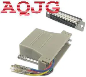10pcs RS232 DB25 Male Adapter modem adapter DB25 to RJ45 adapter for compatible converter adapter  DB25M to RJ45 cable